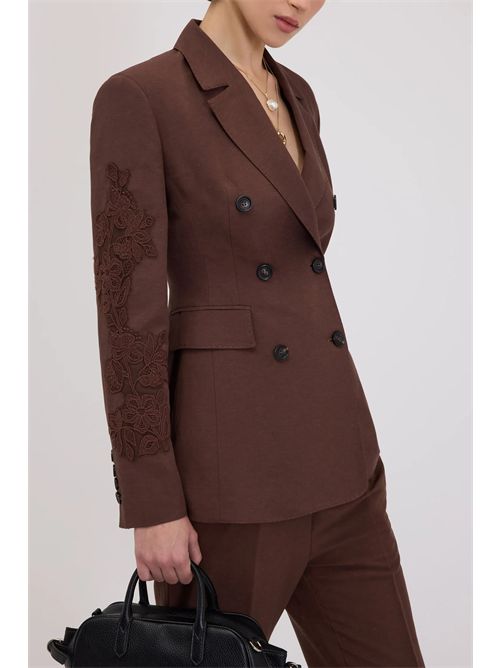 Double-breasted jacket with embroidery ERMANNO FIRENZE | D48EI011E32MFB2400725